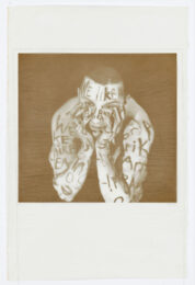 Gold Word Figure by Lesley Dill at Graphicstudio