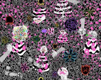 Flower Bed II: A Prelude To Damnation by Trenton Doyle Hancock at Graphicstudio