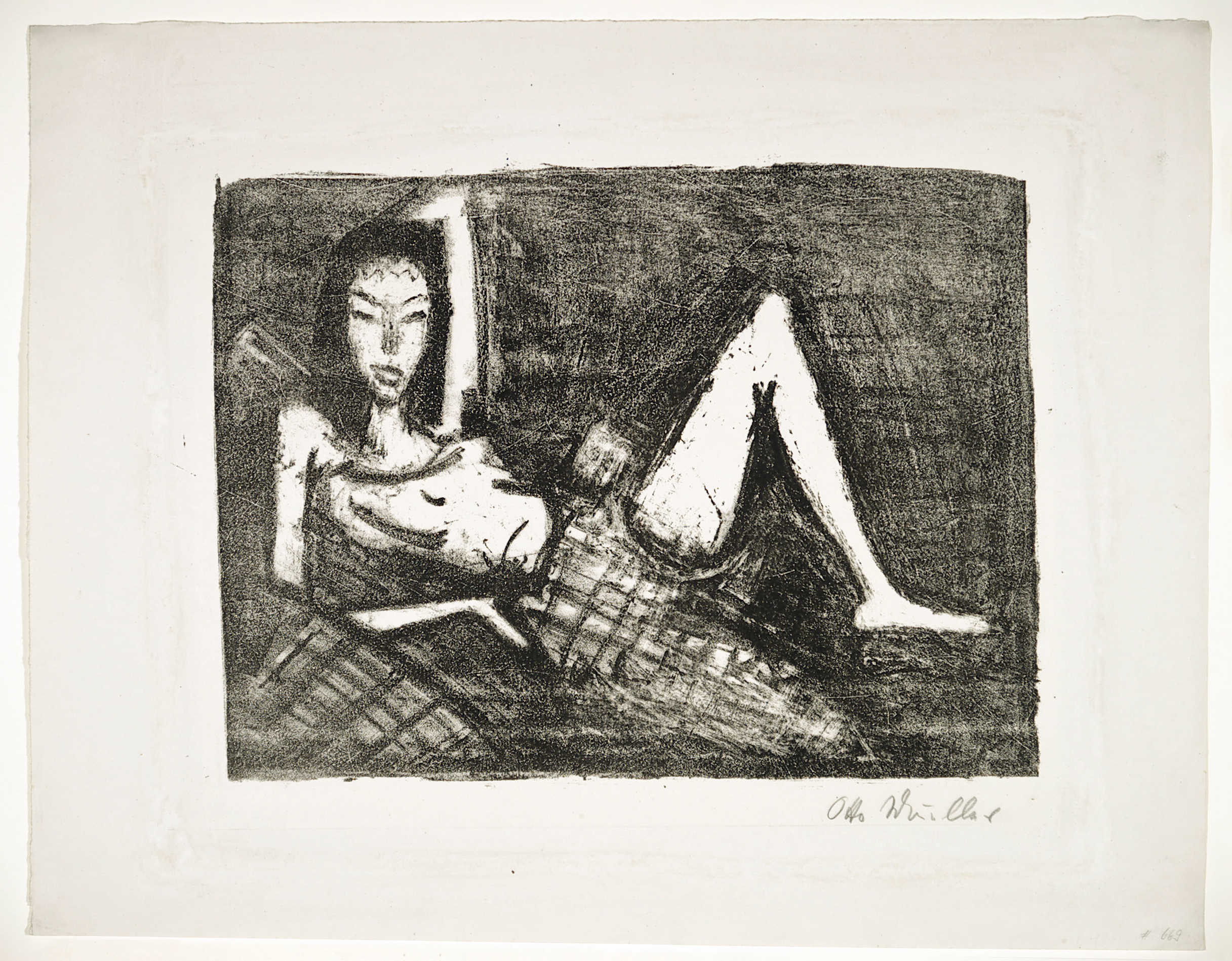 MÄdchen Auf Dem Kanapee by Otto Mueller
