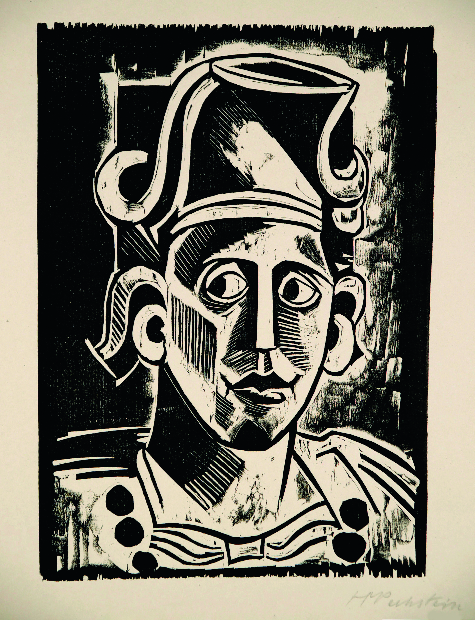 Exotische Köpfe VI by Max Pechstein