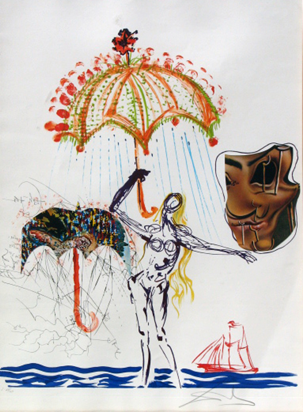 Anti-umbrella With Atomized Liquid by Salvador Dalí
