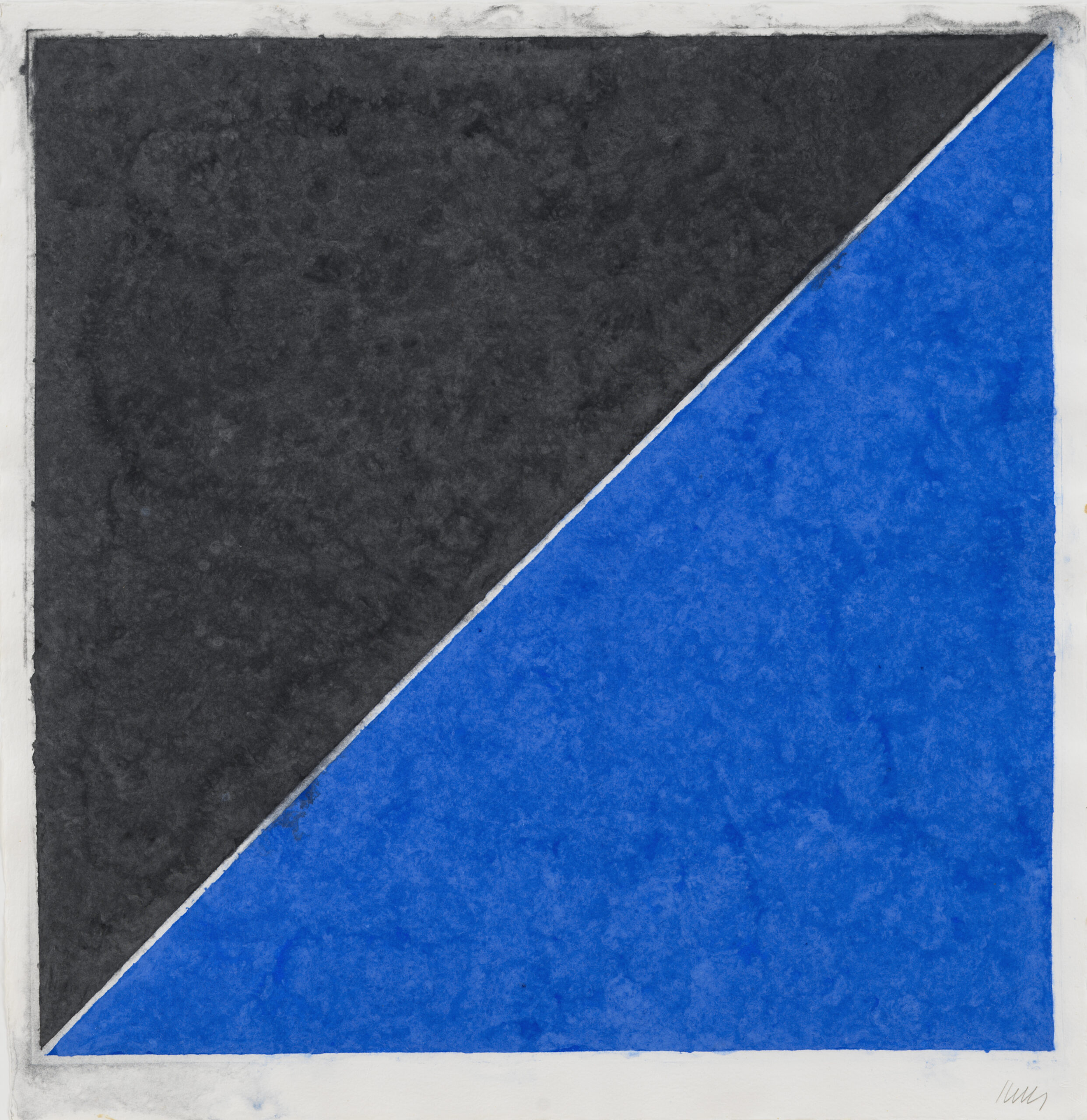 Colored Paper Image XV (Dark Gray With Blue) by Ellsworth Kelly
