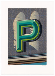 An American Alphabet: P by Robert Cottingham at Tandem Press (IFPDA)