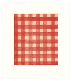 Warm Red Gingham by Michelle Grabner at Tandem Press (IFPDA)