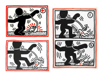 Free South Africa, Set Of 3 by Keith Haring at Gregg Shienbaum Fine Art