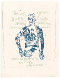 Poet by Lesley Dill at Tandem Press (IFPDA)