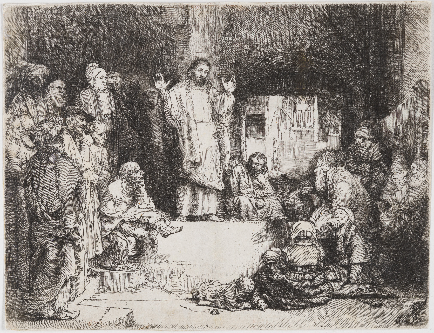Christ Preaching (“la Petite Tombe”) by Harmensz van Rijn Rembrandt