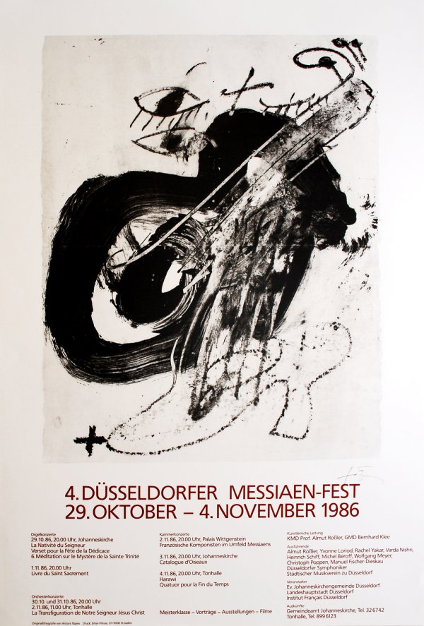 4. Düsseldorfer Messaien-fest by Antoni Tapies