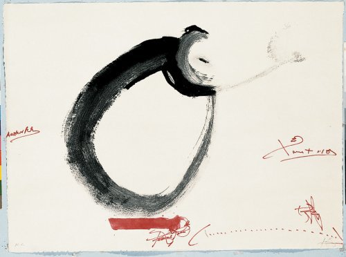 Lletra O by Antoni Tapies