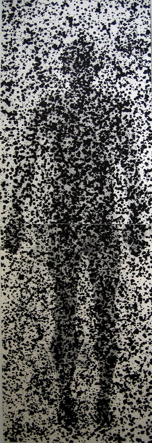 Bodies In Space (black) by Antony Gormley