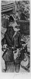 Bal Du Moulin Rouge: Le Garde by Jacques Villon at Sylvan Cole Gallery