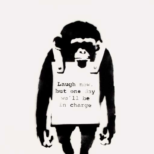 Laugh Now (signed) by Banksy