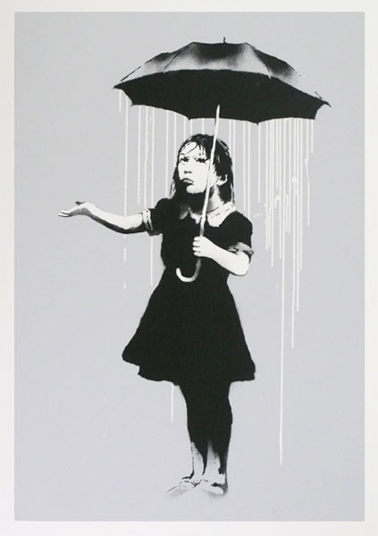 Nola (white Rain) by Banksy