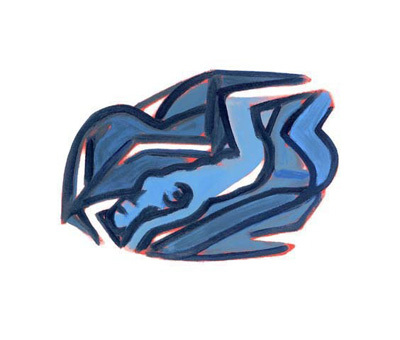 Blue Nude #5 by Tom Wesselmann
