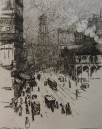 Broadway, New York by Jean-Emile Laboureur at Sylvan Cole Gallery