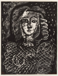 Bust On A Starry Background by Pablo Picasso at Christopher-Clark Fine Art