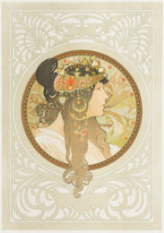 Byzantine Head – Brunette by Alphonse Mucha at Christopher-Clark Fine Art