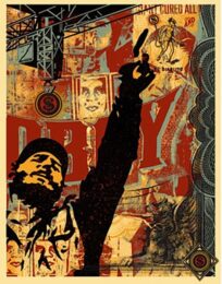 Castro Collage by Shepard Fairey at Gregg Shienbaum Fine Art