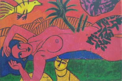Cat In Love by Guillaume Corneille at Gallery Har-El, Printers & Publishers