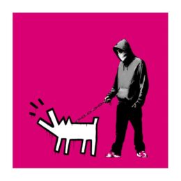Choose Your Weapon (magenta) by Banksy at Vogtle Contemporary