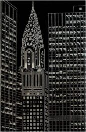 Chrysler Building Flanked By High Rise Buildings, Ii by Yvonne Jacquette at ebo Gallery