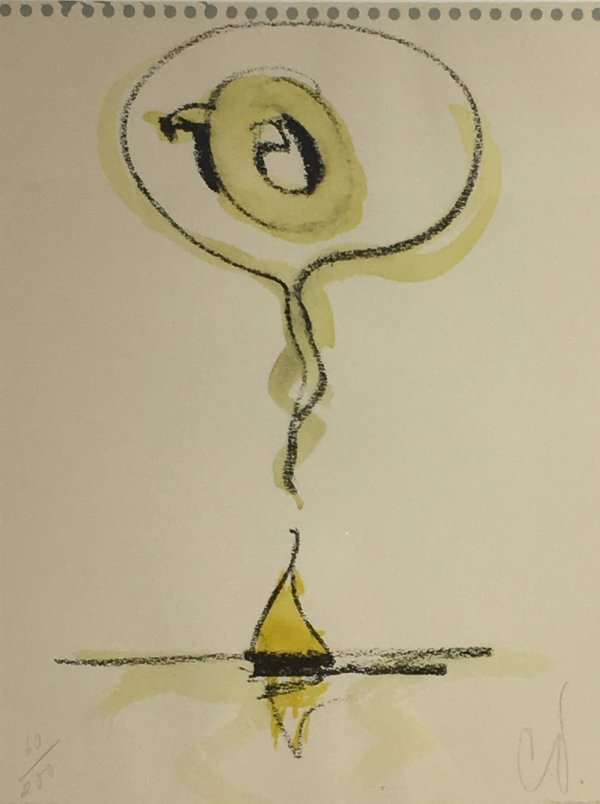 Sailboat Thinking Of Q by Claes Oldenburg