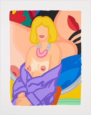 Claire Sitting Robe Half Off (vivienne), 1993 by Tom Wesselmann