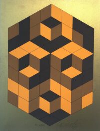 Composition Gold by Victor Vasarely at Gregg Shienbaum Fine Art