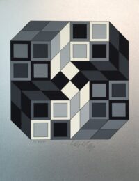 Composition Silver by Victor Vasarely at Gregg Shienbaum Fine Art