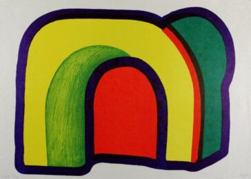 Composition With Red by Howard Hodgkin at Sylvan Cole Gallery