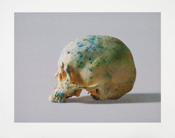 Studio Half Skull, Half Face (with Diamond Dust) by Damien Hirst