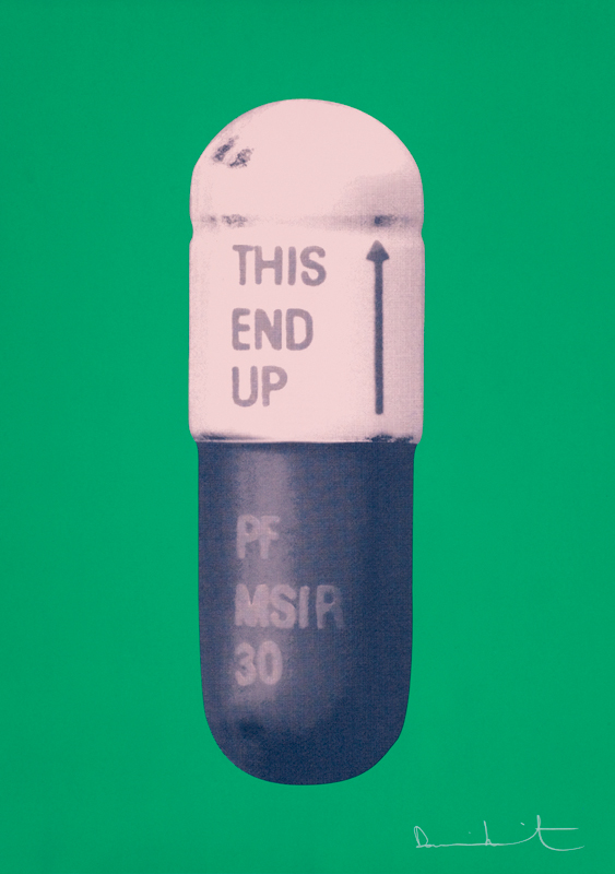 The Cure – Emerald Green/powder Pink/victorian Pur by Damien Hirst
