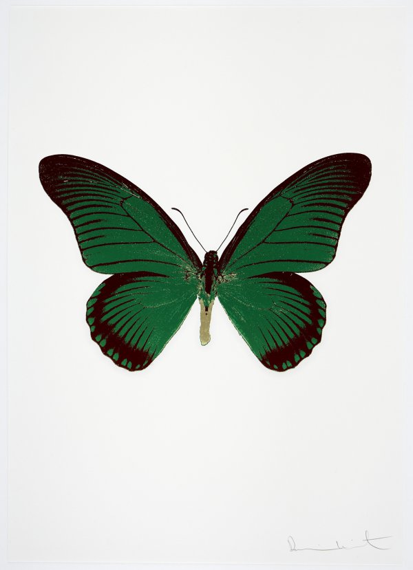 The Souls Iv – Emerald Green/cool Gold/burgundy by Damien Hirst