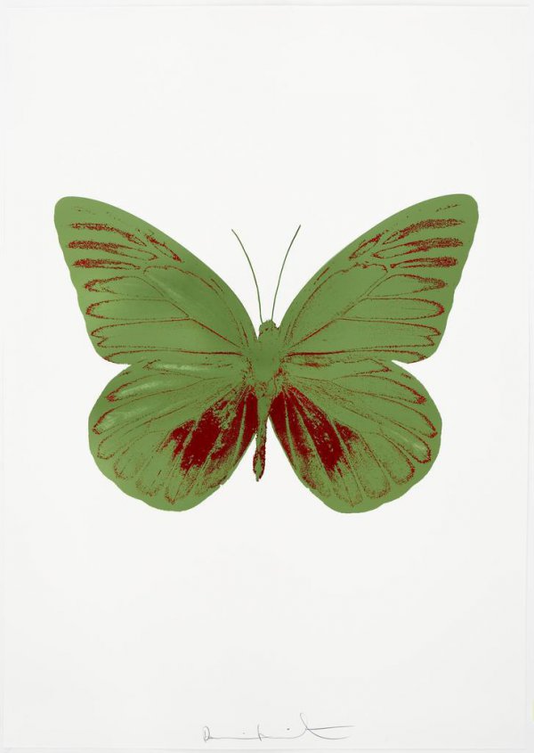 The Souls I – Leaf Green/chilli Red by Damien Hirst