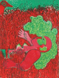 Dans L’infinie Verticalite De L’herbe La Femme by Guillaume Corneille at RoGallery