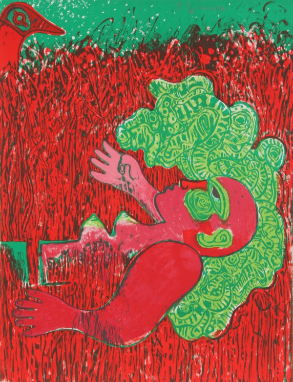 Dans L’infinie Verticalite De L’herbe La Femme by Guillaume Corneille