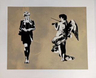 Diana & Angel by Blek Le Rat at Brandler Galleries