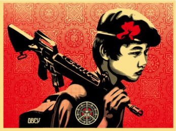 Duality Of Humanity 2 by Shepard Fairey at Gregg Shienbaum Fine Art