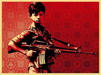 Duality Of Humanity 4 by Shepard Fairey at Gregg Shienbaum Fine Art
