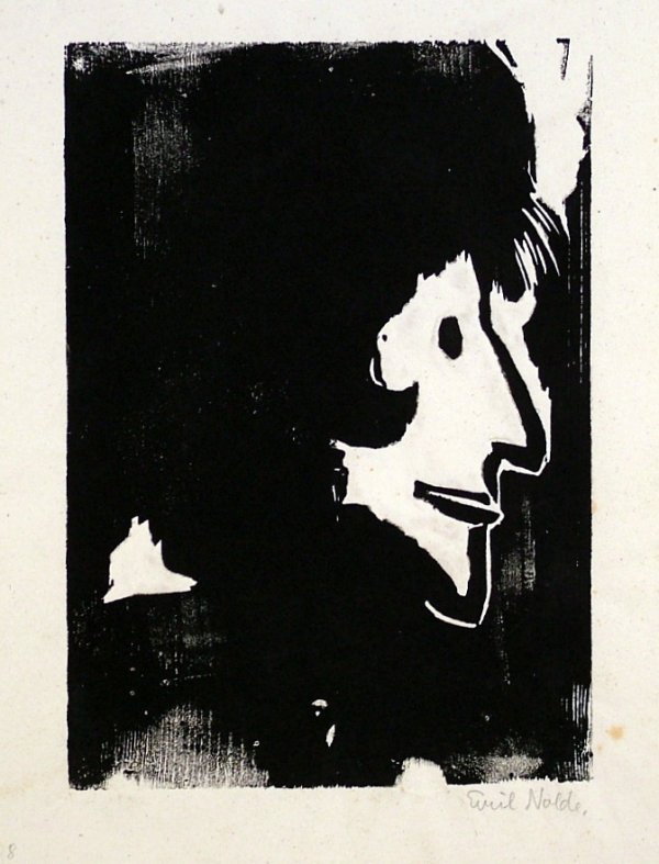Profile Of A Woman by Emil Nolde