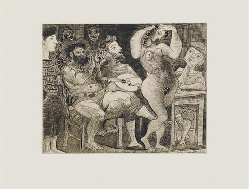 En La Taberna. Pêcheurs Catalans En Bordée by Pablo Picasso