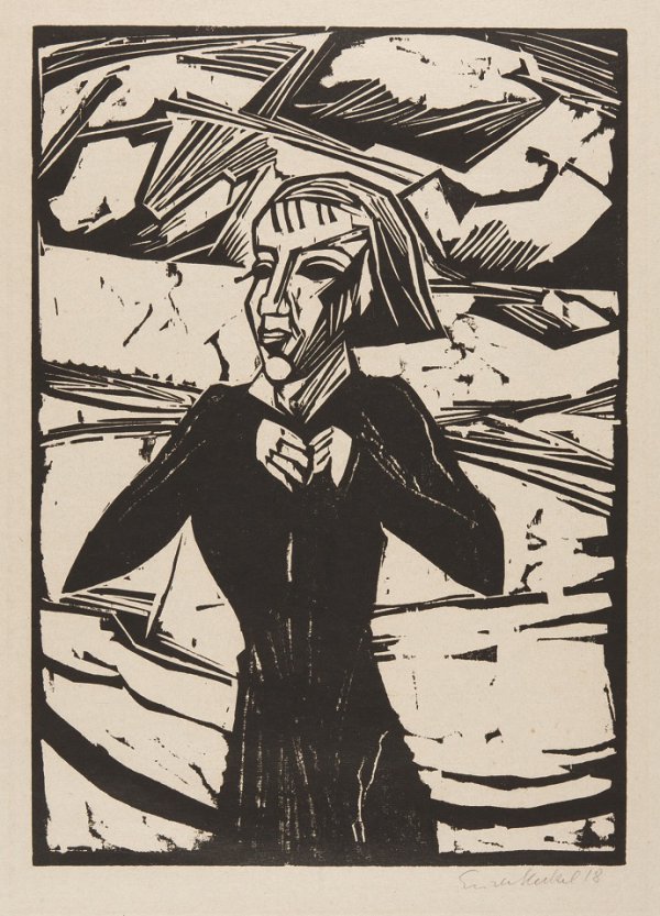 Madchen Am Meer (Girl beside the Sea) by Erich Heckel