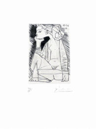 Private: Femme Assise En Tailleur: Geneviève Laporte by Pablo Picasso at John Szoke Gallery