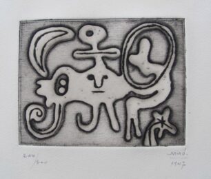 Femme Et Oiseau Devant La Lune by Joan Miro at William Chambers Art