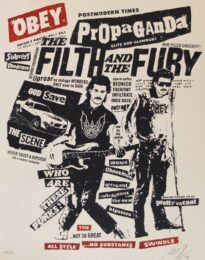 Filth And The Fury by Shepard Fairey at Gallery TEN