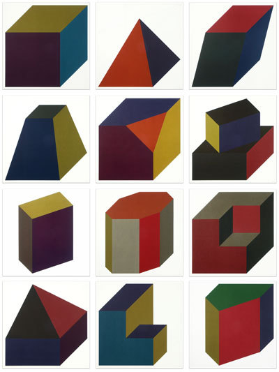 Forms Derived From A Cube (colors Superimposed) by Sol LeWitt