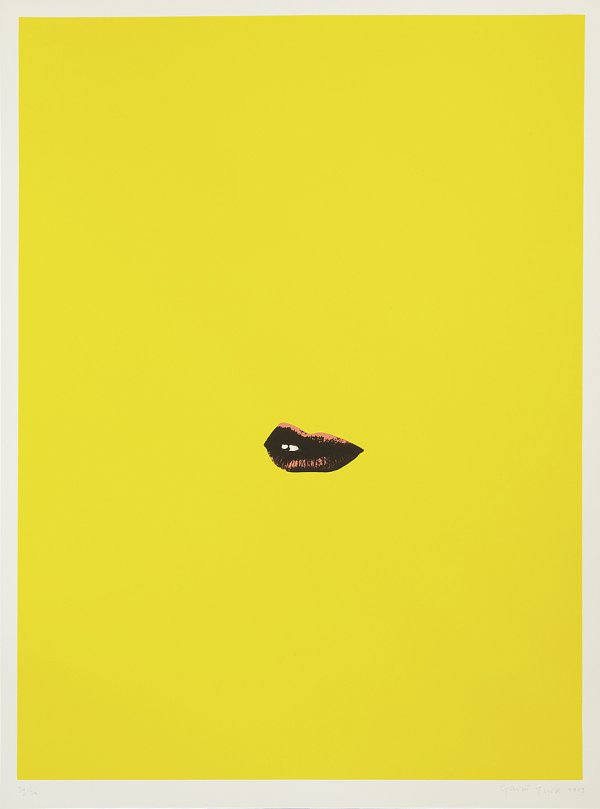 Sneer (yellow) by Gavin Turk