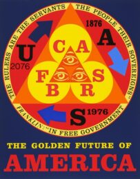 Golden Future Of America by Robert Indiana at Gregg Shienbaum Fine Art