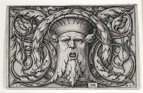 Panel With A Mascaron by Hans Sebald Beham