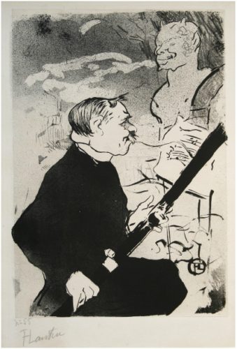 Pour Toi!… (for You!) (désiré Dihau With His Bassoon) by Henri de Toulouse-Lautrec at